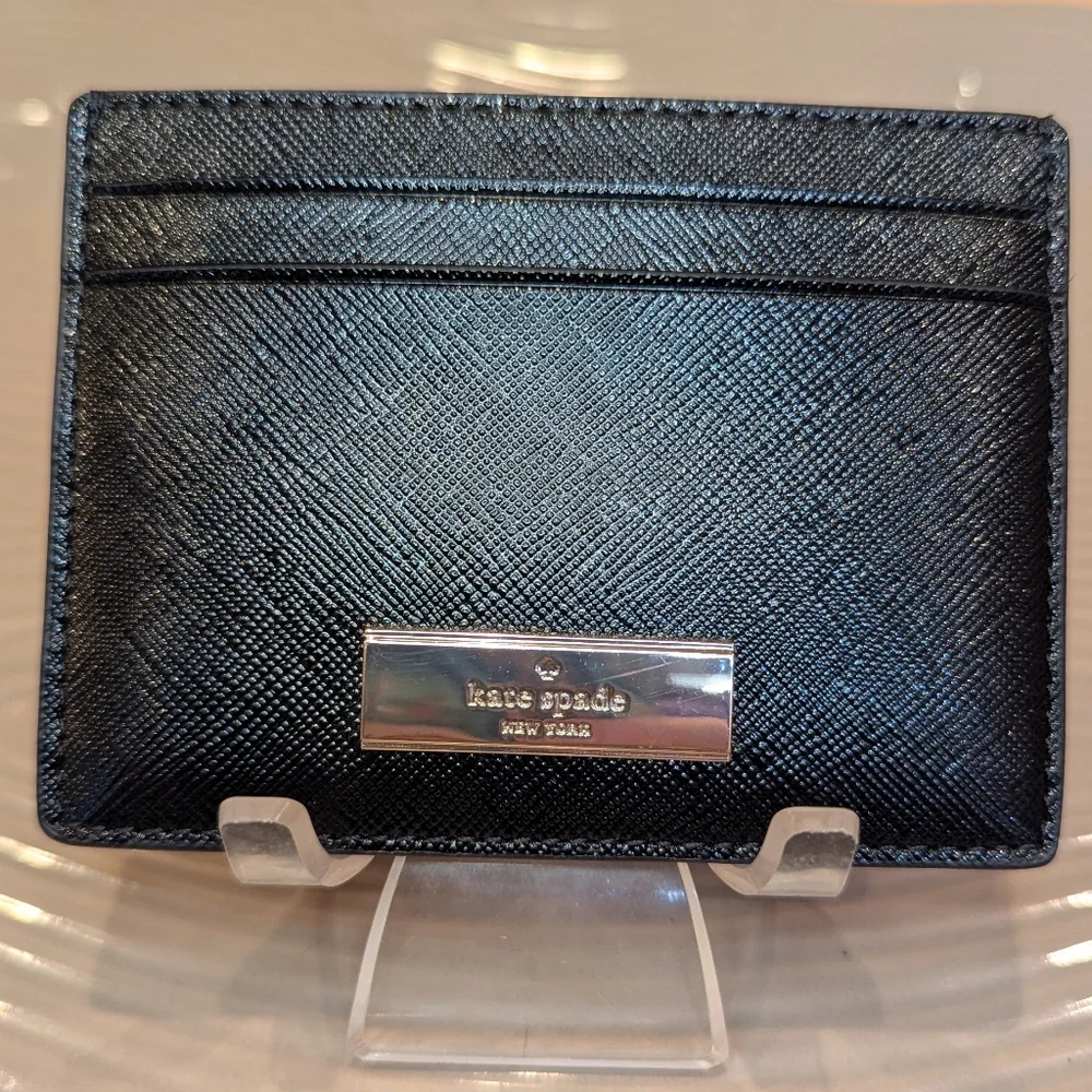 Kate Spade Kenzie Patent Saffiano Leather Card Case NWT